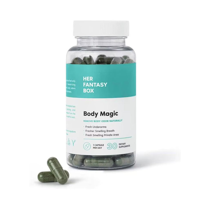 Chlorophyll Capsules Natural Body Odor Eliminator Supplement Internal Deodorant for Bad Breath & Sweat 30 Vegan Capsules