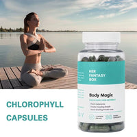 Chlorophyll Capsules Natural Body Odor Eliminator Supplement Internal Deodorant for Bad Breath & Sweat 30 Vegan Capsules